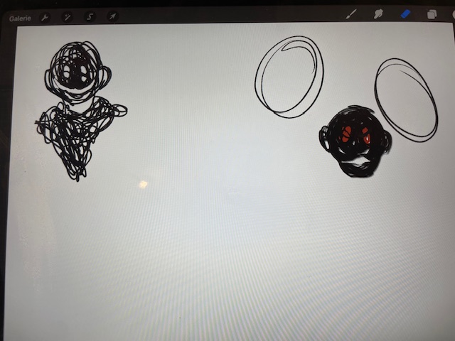 Tout premier croquis représentant l'angoisse