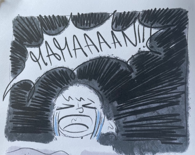 Tat exprimant sa peur 