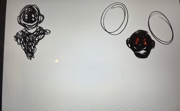 Tout premier croquis représentant l'angoisse